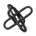 Homeroots Black Textured Metal Chain Link Sculpture 392514